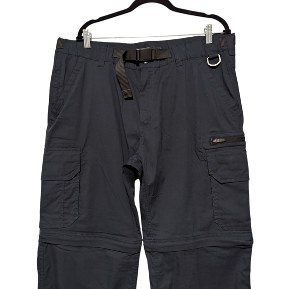 BC Clothing Men's Convertible Navy Blue Pant Size XLX32 Cargo Belted. - Picture 2 of 12